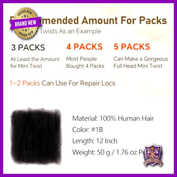 100% Human Hair Extensions 12 Inch Afro Kinky Curly Bulk Bundles main image 4